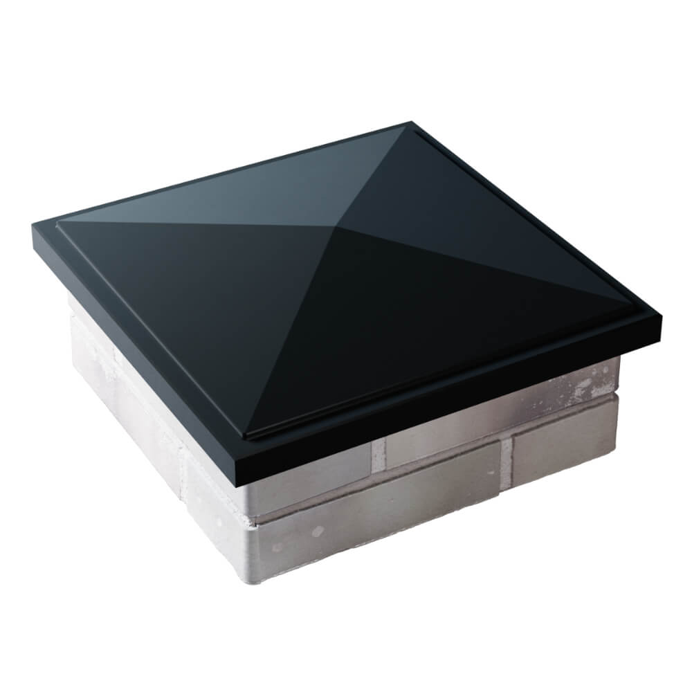 Колпак Zking БонаМоно Черный на столб 1.5х1.5 кирпича (385х385, 400х400мм) в Солнечногорске фото