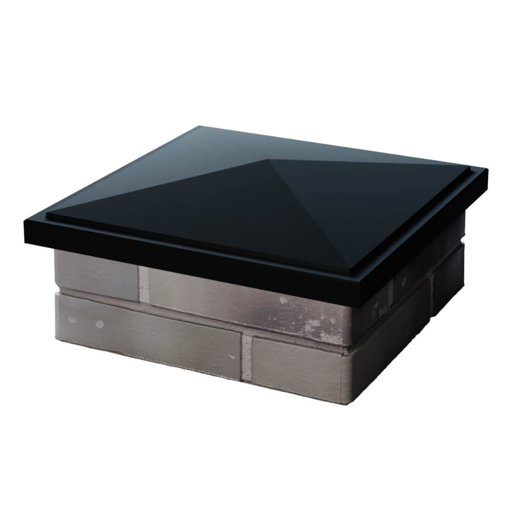 Колпак Zking БонаМоно Черный на столб 1.5х1.5 кирпича (385х385, 400х400мм) в Солнечногорске фото