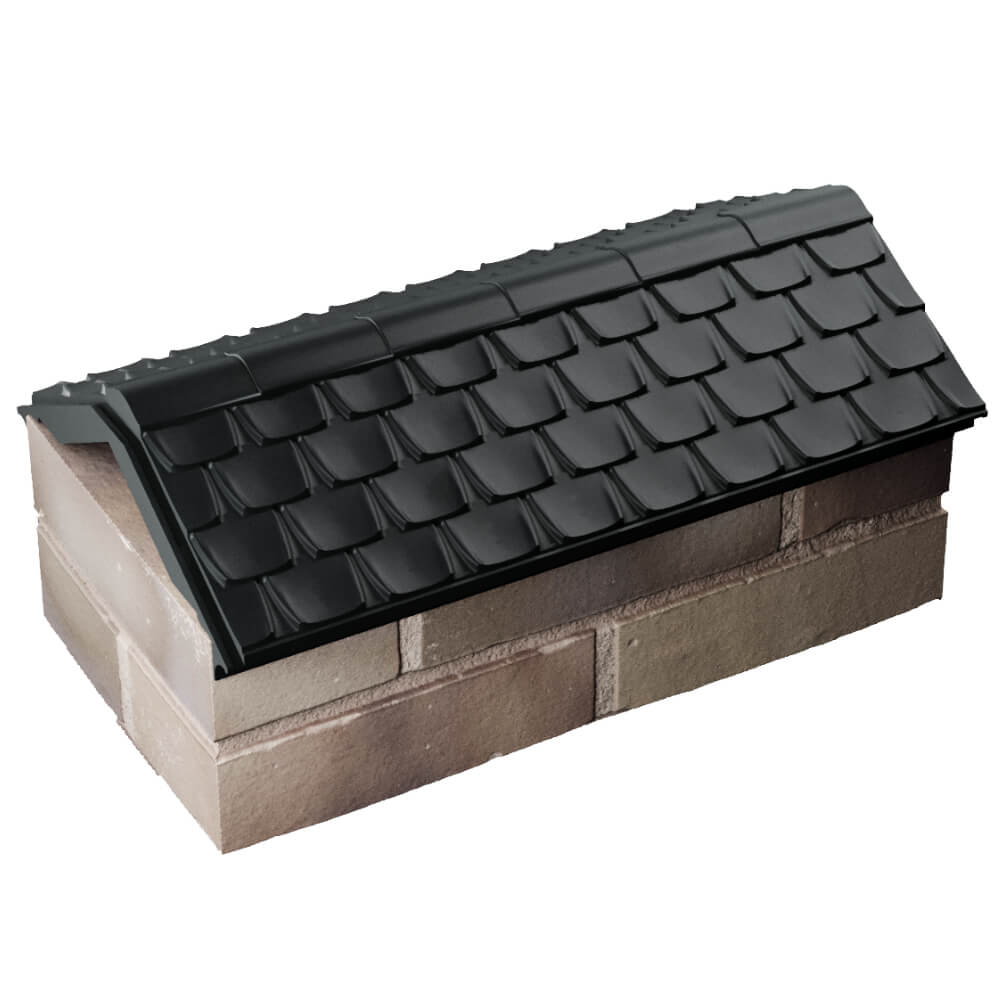 Парапет Zking Эльбрус Черный с посадкой на 1 кирпич (255мм) в Солнечногорске фото