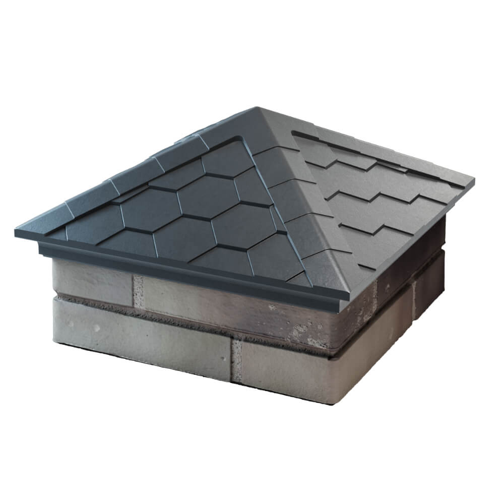 Колпак Zking Эверест Серый на столб 1.5х1.5 кирпича (390х390мм) в Солнечногорске фото