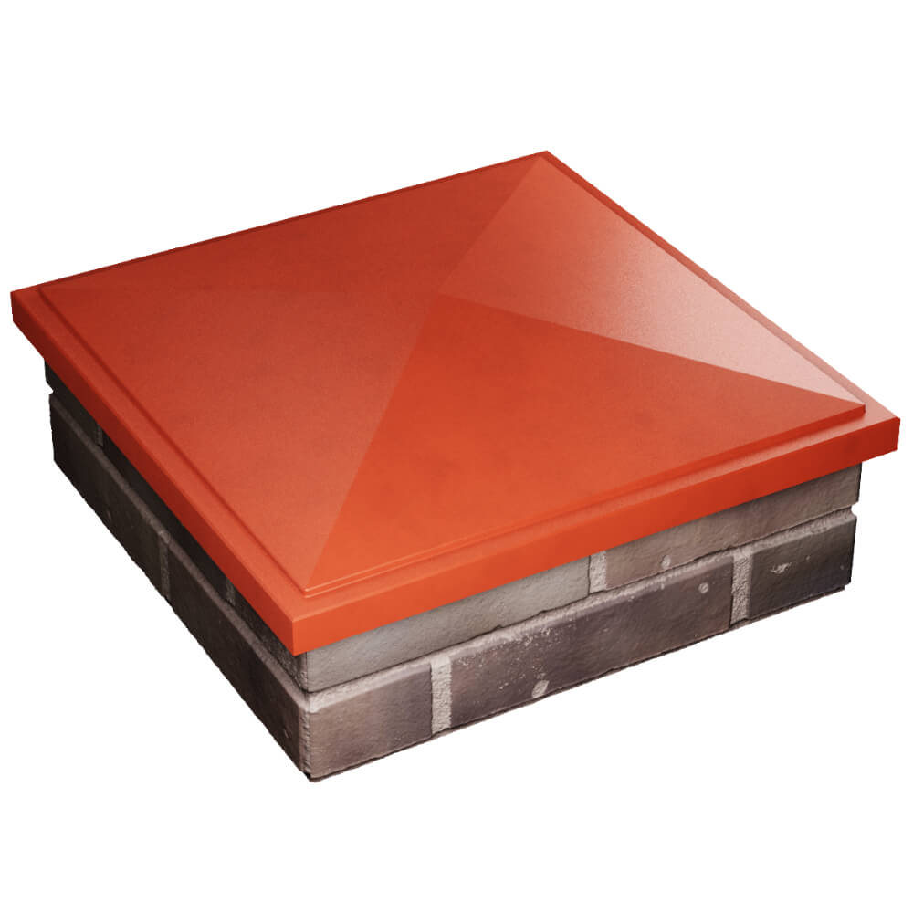 Колпак Zking БонаМоно Красный на столб 2х2 кирпича (515х515, 530х530мм) в Солнечногорске фото