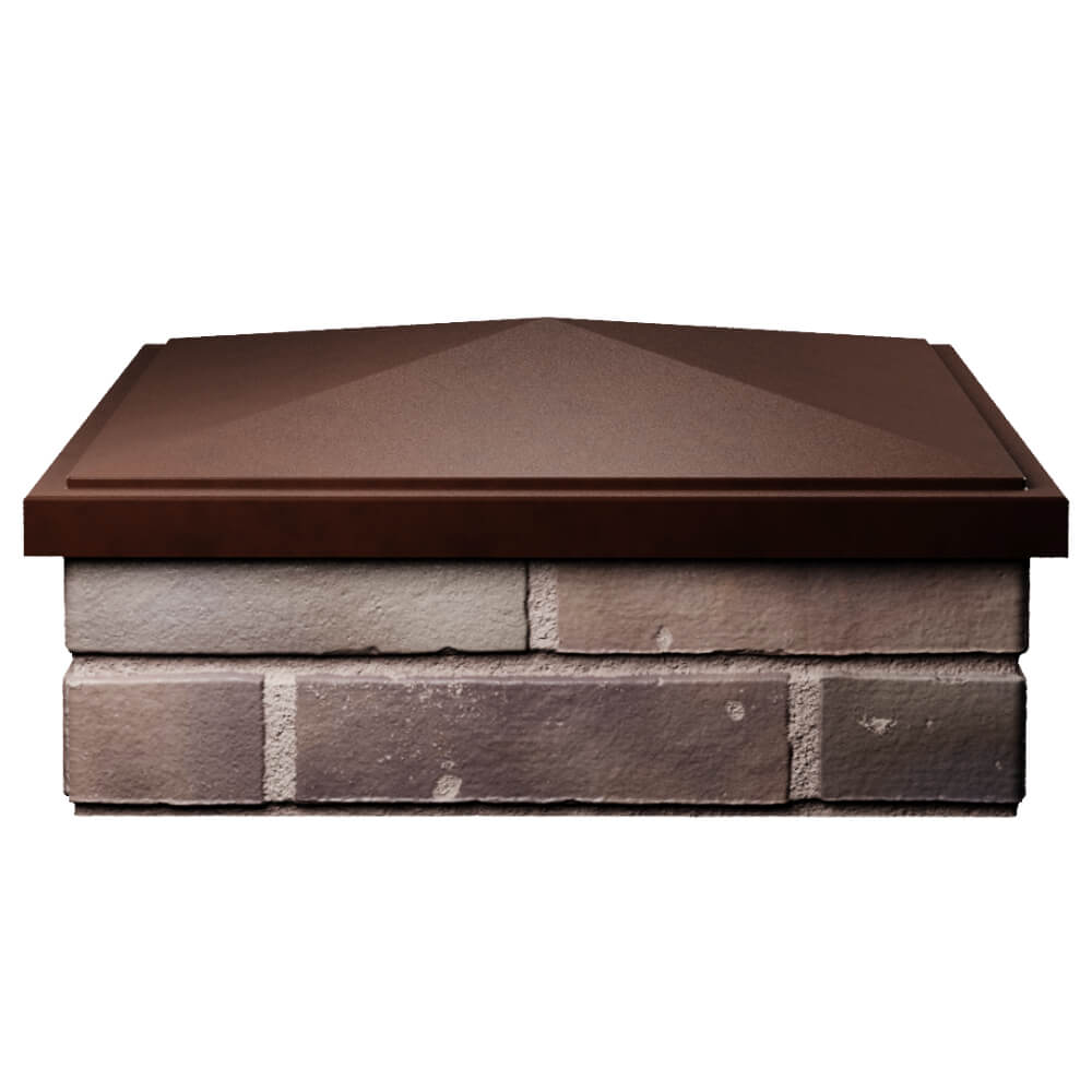 Колпак Zking БонаМоно Коричневый на столб 2х2 кирпича (515х515, 530х530мм) Солнечногорск фото