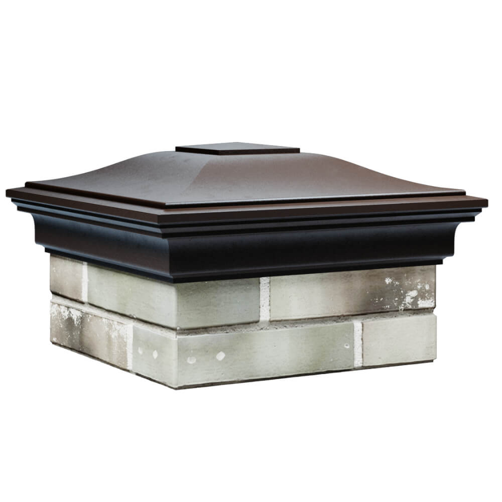 Колпак Zking Монблан Коричневый на столб 1.5х1.5 кирпича (385х385мм) в Солнечногорске фото