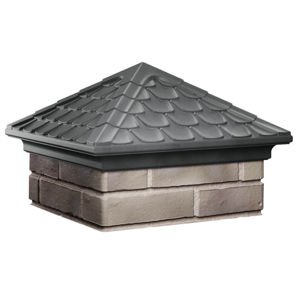 Колпак Zking Эльбрус Серый на столб 1.5х1.5 кирпича (385х385мм) в Солнечногорске фото