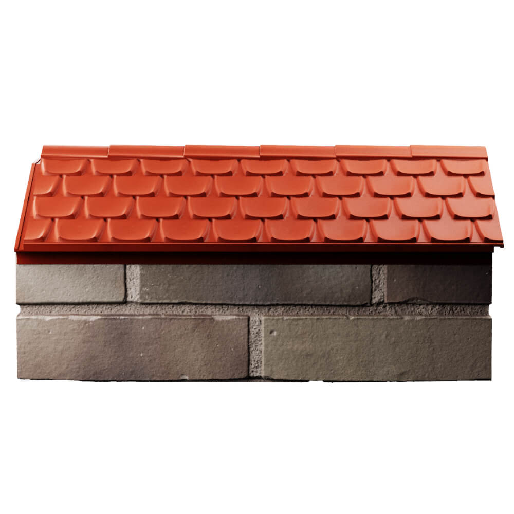 Парапет Zking Эльбрус Красный с посадкой на 1 кирпич (255мм) в Солнечногорске фото