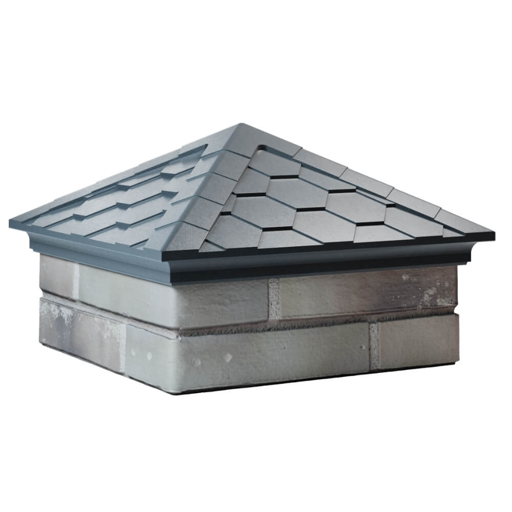 Колпак Zking Эверест Серый на столб 1.5х1.5 кирпича (390х390мм) в Солнечногорске фото