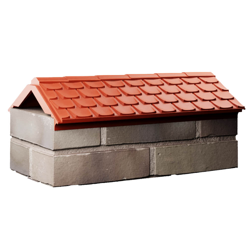 Парапет Zking Эльбрус Красный с посадкой на 1 кирпич (255мм) Солнечногорск фото