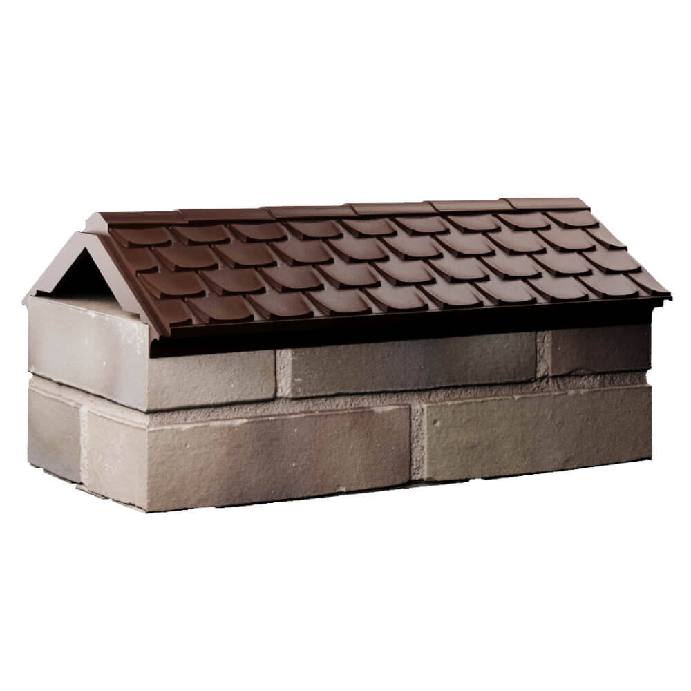 Парапет Zking Эльбрус Коричневый с посадкой на 1 кирпич (255мм) Солнечногорск фото